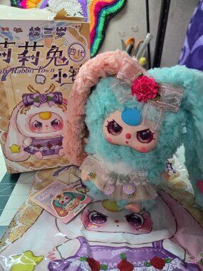 Baby Three Lily Rabbit Town V4 Plush, with special bunny eyes!